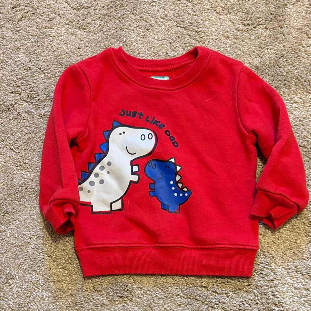 Garanimals Red Sweatshirt with Dinosaur Design